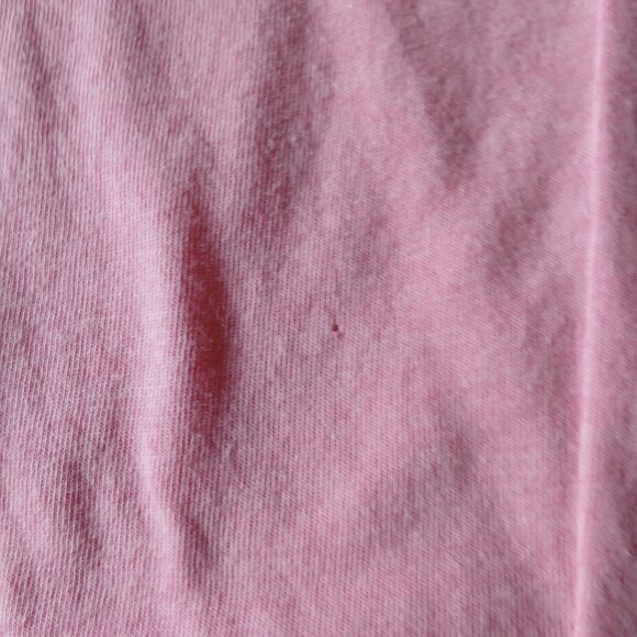 ❤️5/$15💚Lucky Brand Pink Cotton Blend Short Sleeve Tie Front Strappy Tee Blouse - Picture 5 of 6